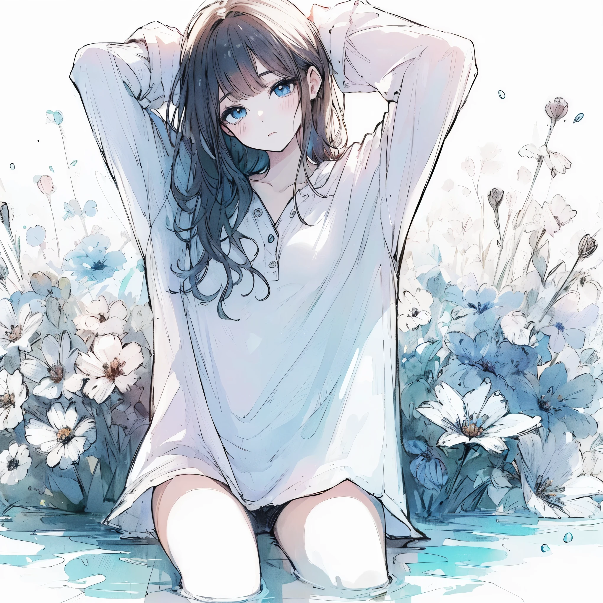 (best quality,4k,8k,highres,masterpiece:1.2),ultra-detailed,beautiful detailed eyes,A girl with beautiful eyes, everyone, beautiful anime girl, cute anime girl, smooth anime art, anime style, elegant colors, soft lighting, delicate beautiful sensitive eyes, very coquettish, beautiful large breast, (correct hands:1.2),