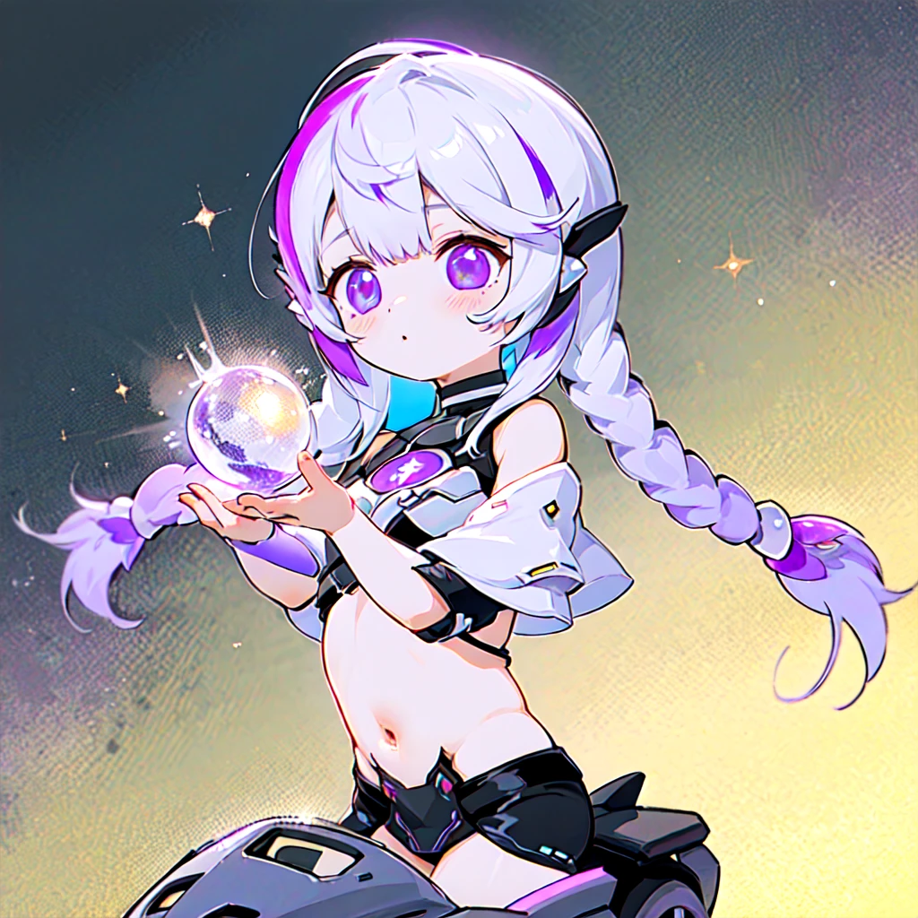 Disorganized、Little、Cute male and female couple、Movie Posters、yinji,highest quality、Masterpiece、Official Art、The best light source、The best composition、Super detailed、super beautiful、16K、Super detailedな目、Wisteria trellis background、Picture Frame、Picture Frameに紫のLEDライト、indirect lighting、cyber punk未来の美少女、Long double braids、Purple hair color with milky white gradation inner color、Sparkling、A couple riding on a futuristic vehicle、Beautiful boy、A girl is riding behind the boy, holding his arm from behind、cyber punk、Overall purple light source、