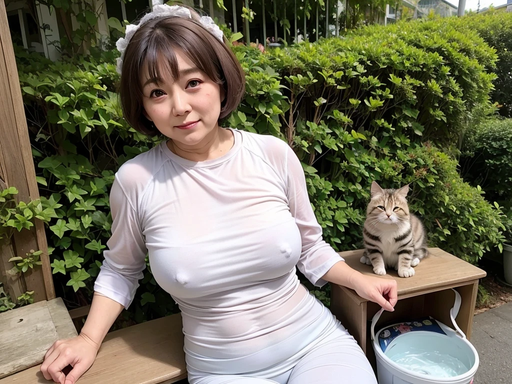 highest quality、masterpiece、detailed、High resolution、8K、
Mature Woman、65 years old、Japanese、Beauty、housewife、Aunt、
Full body image、Super big 、Large areola、Erect nipples、,、Big Ass、Thick thighs、Loose body、Voluptuous、
Perfect Face、round face、Small face、Sharp jaw、Big Nose、Slit eyes、Cat-like eyes、Smile、Wrinkles at the corners of the eyes、Dark circles in the eyes、Clear double eyelids、Nasolabial folds、Anxious expression、A stern glare、
T-Shirts、Thin fabric shorts、
Very Short Hair、