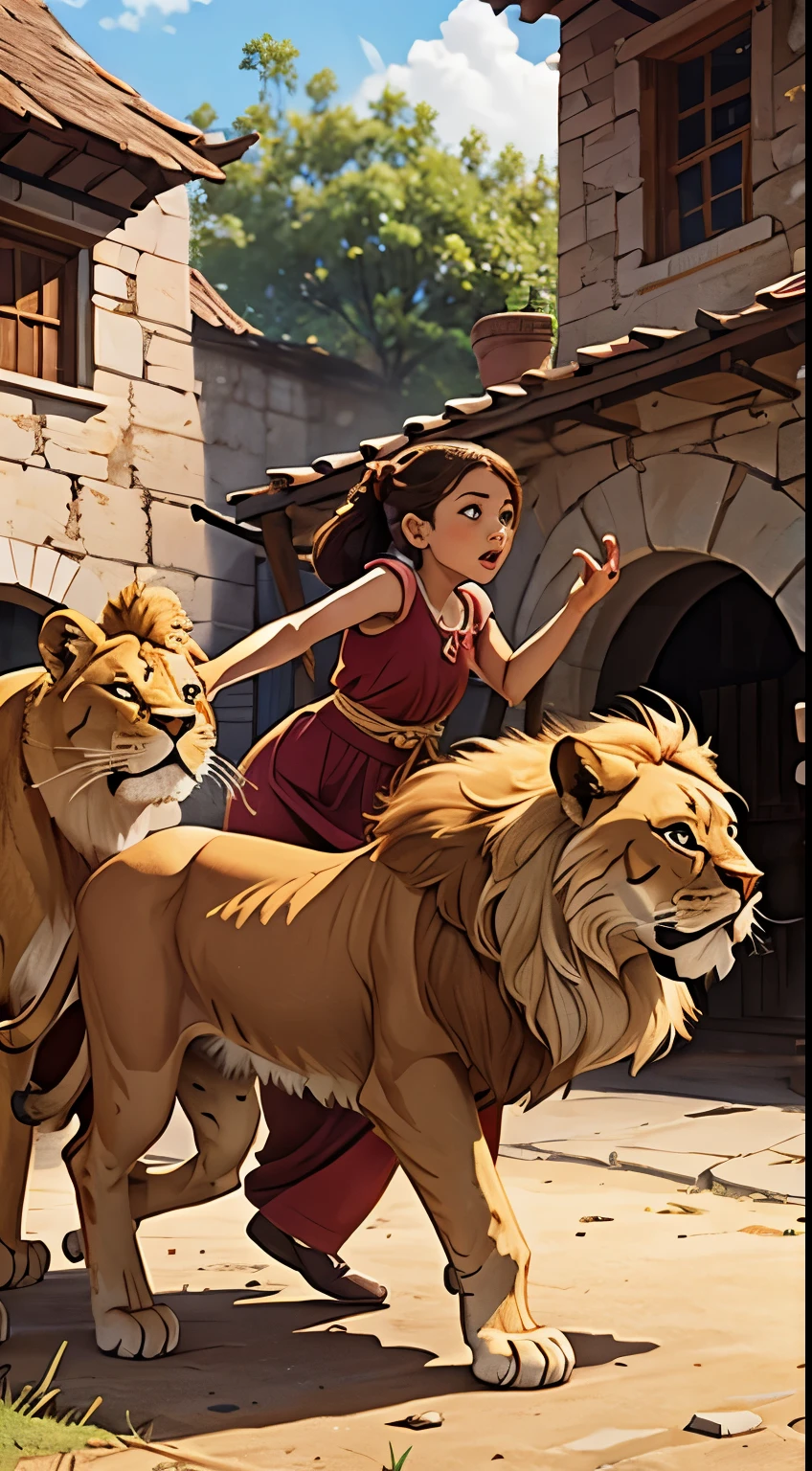 Village lions attack girl