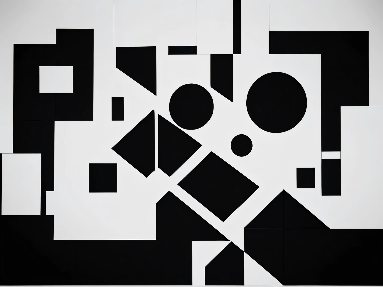 black and white,A pattern made up of black and white geometric shapes,Suprematism, Inspired by Malevich, work, Minimalist Art, Inspired by Kasimir Malevich, diagonal, Dark and White, Half and half