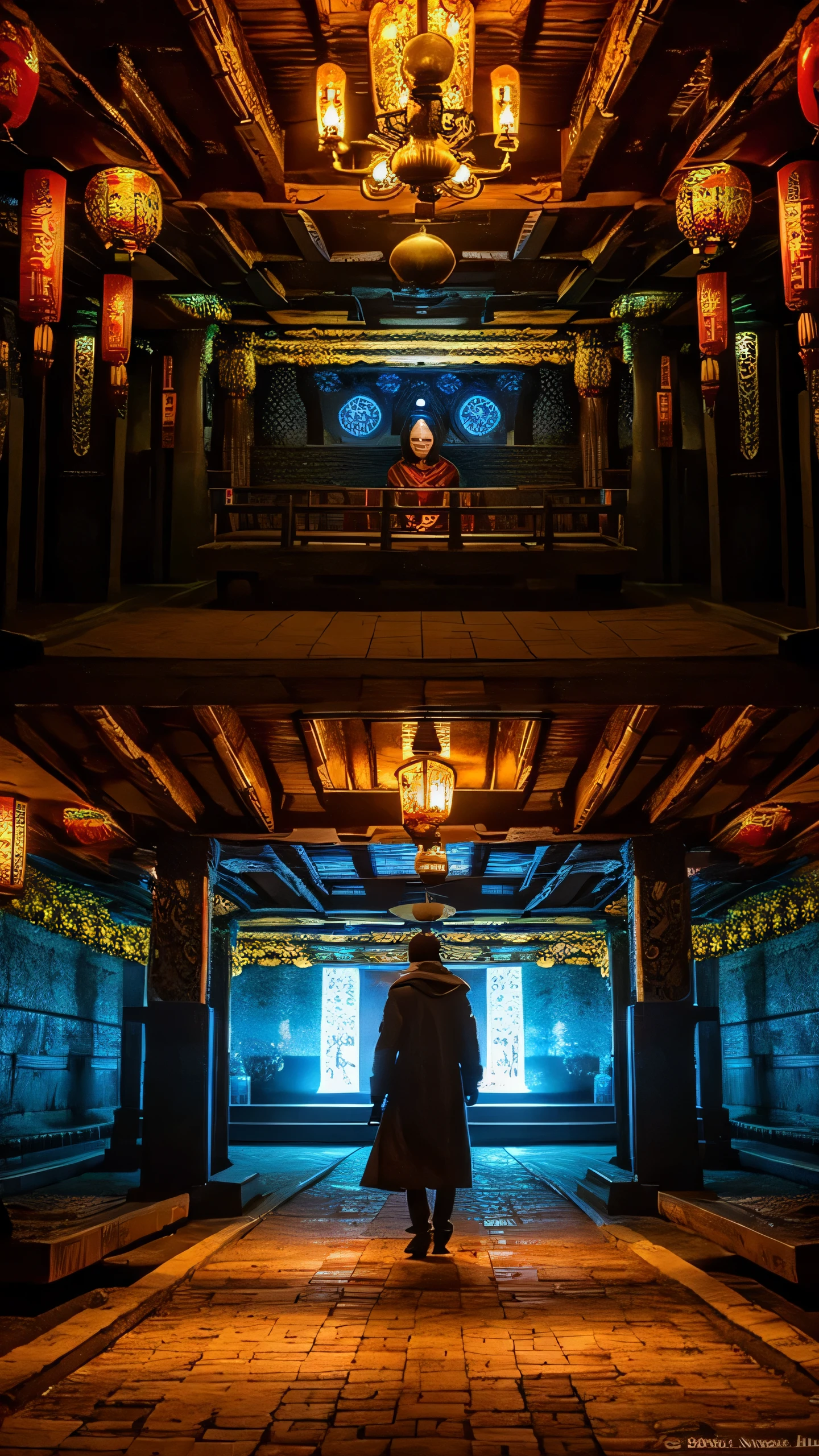 Highest quality,Fantasy,Underground Temple