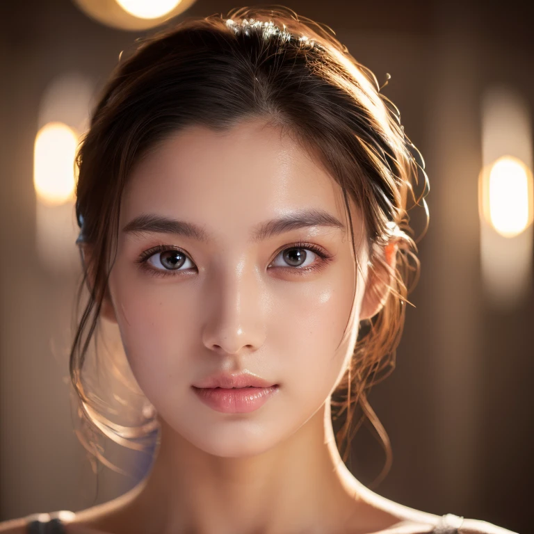 (masterpiece, best quality:1.4), 8k, highres, shiny skin, lips, super detailed skin, detailed beautiful face and eyes, bloom, spotlight, professional lighting,
