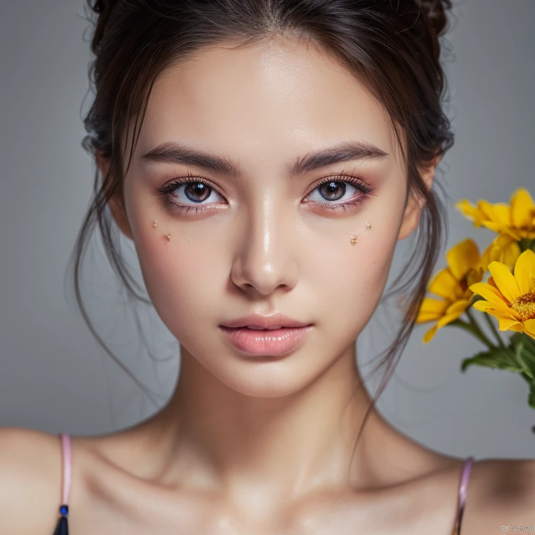 (masterpiece, best quality:1.4), 8k, highres, shiny skin, lips, super detailed skin, detailed beautiful face and eyes, bloom, spotlight, professional lighting, 