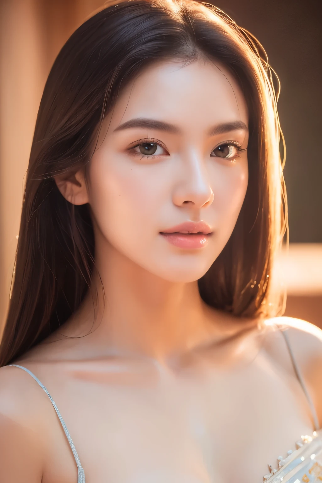(masterpiece, best quality:1.4), 8k, highres, shiny skin, lips, super detailed skin, detailed beautiful face and eyes, bloom, spotlight, professional lighting,
