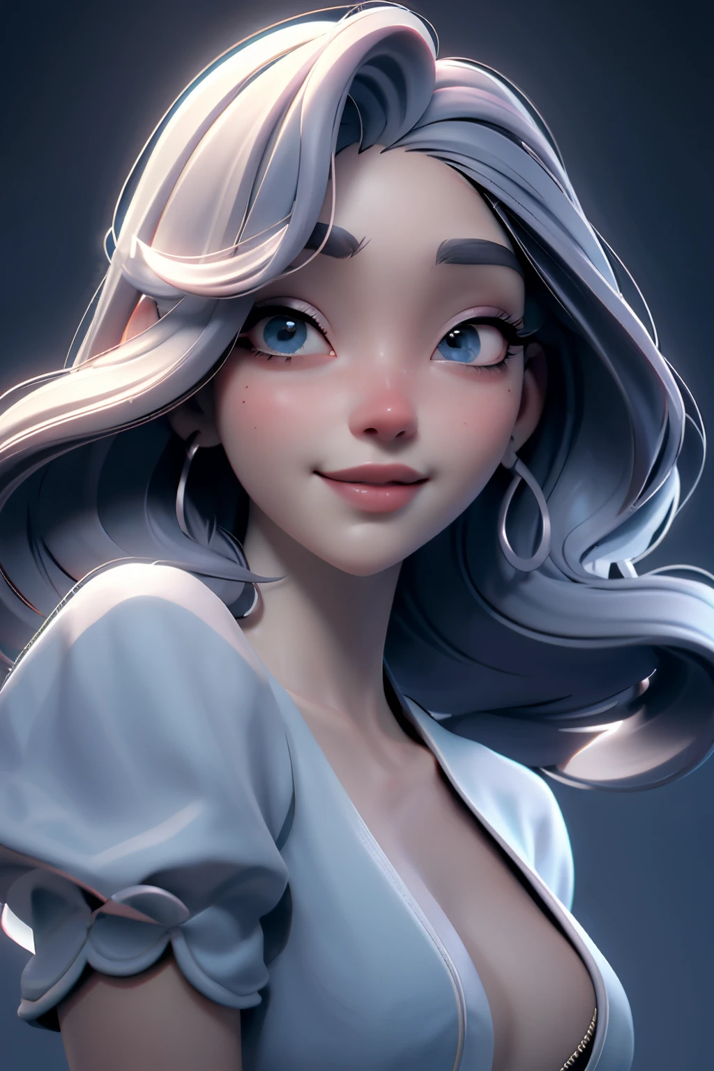 Arte estilo vidriera de retrato de cuerpo completo de la hermosa diosa Afrodita con cabello largo y ondulado de color azul hielo, usando un vestido de cuello alto 、Fotorrealista、highcontrast、fondo muy detallado, realista,ultra detallado, super detailed skin, maquillaje oscuro rubor labios rosados, delineador de ojos, Eyelashes, ojos gris claro, ojos claros y detallados, sonrisa suave, resplandor de luz, film grain, Expro II, destello de lente, afilar, cinematic shadow, fondo muy detallado, realista,ultra detallado, super detailed skin, resplandor de luz, film grain, Expro II, destello de lente, afilar, cinematic shadow, cara de anime