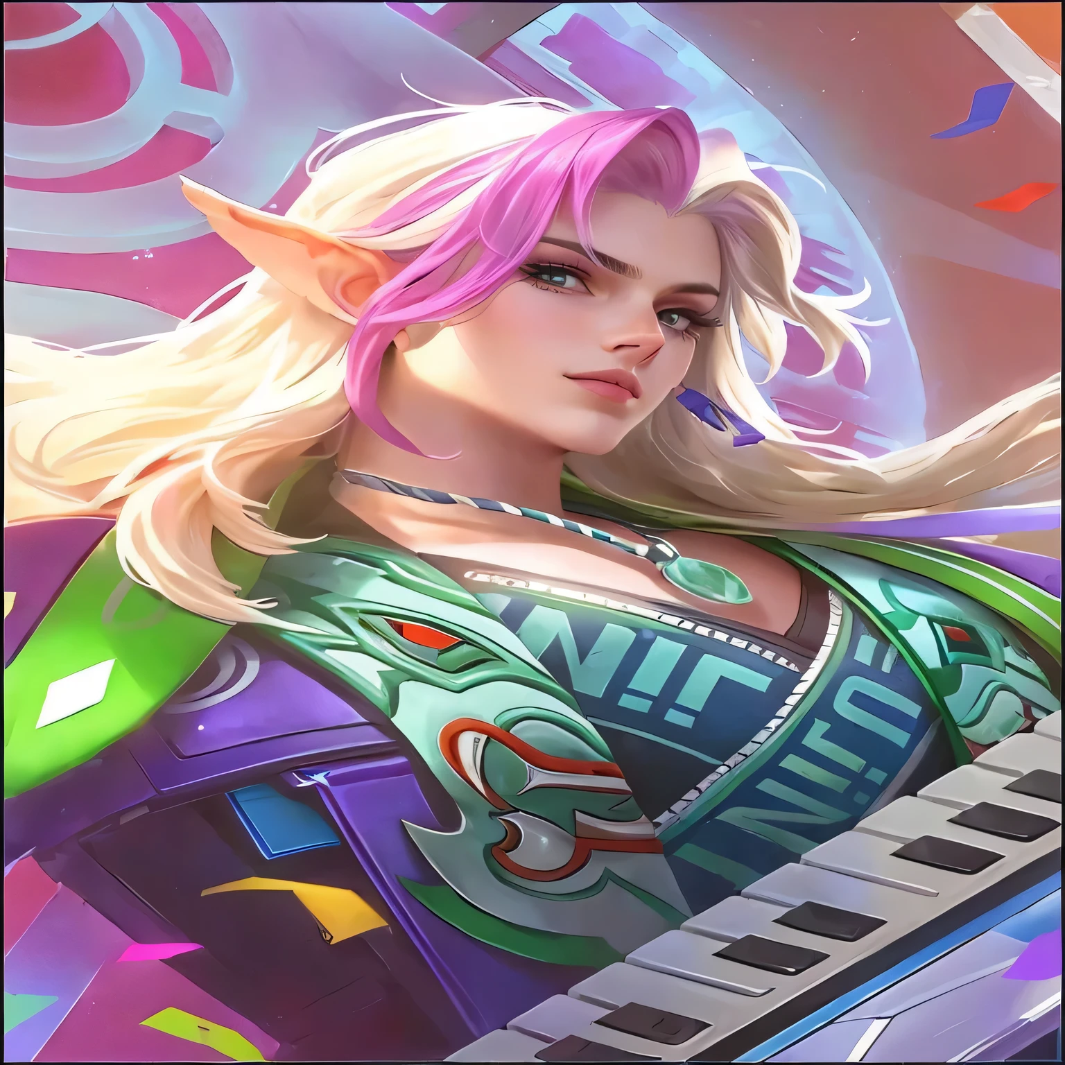 a close up of a pretty boy with a keyboard in her hand