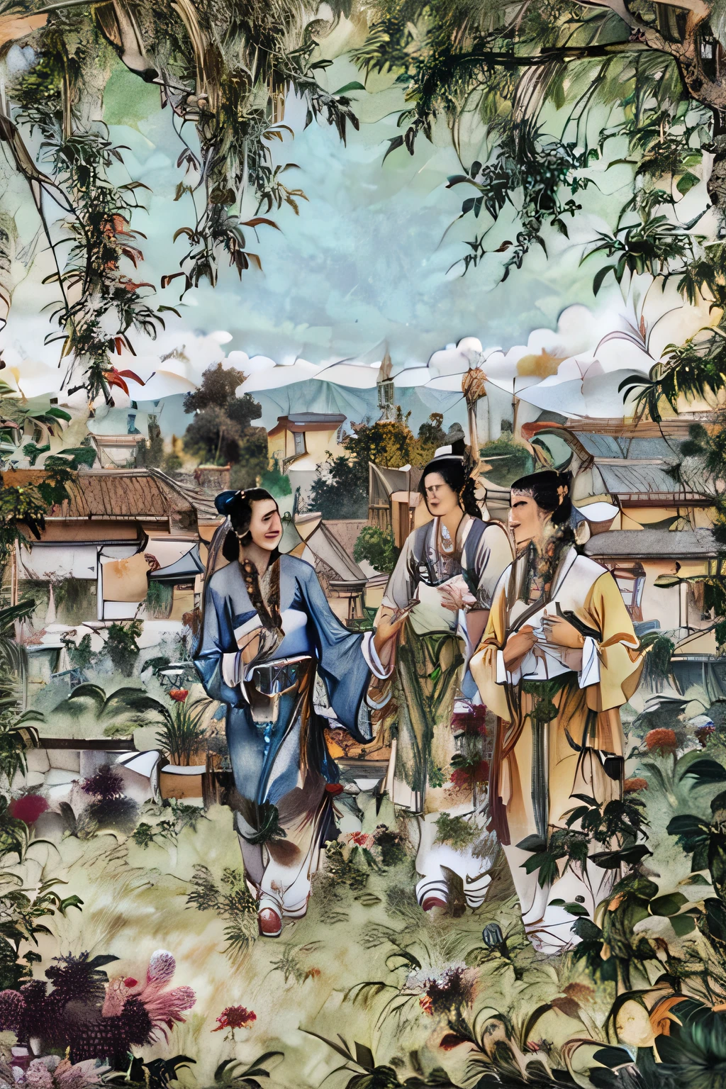 (best quality,4k,8k,highres,masterpiece:1.2),ultra-detailed,(realistic,photorealistic,photo-realistic:1.37),community garden,beautiful detailed eyes,beautiful detailed lips,extremely detailed eyes and face,long eyelashes,fresh greenery,joyful atmosphere,bright colors,families enjoying,2girls,diverse community,sunlit garden,interacting with nature,working together,harmonious coexistence,plants in full bloom,carefully tended flowers,abundance of vegetables,fruitful harvest,sharing and caring,sustainable living,organic farming,supportive community,helping each other,gardening tools,multigenerational,peaceful retreat,surrounded by nature,serene environment,tranquil ambiance,appreciating the beauty of nature,relaxation,communal space,hopeful vision,dream-like landscape,inspiring and uplifting,artistic illustrations,vibrant atmosphere,picturesque scenery,dreamy lighting,positivity and connection,serenity amidst chaos,blissful community.