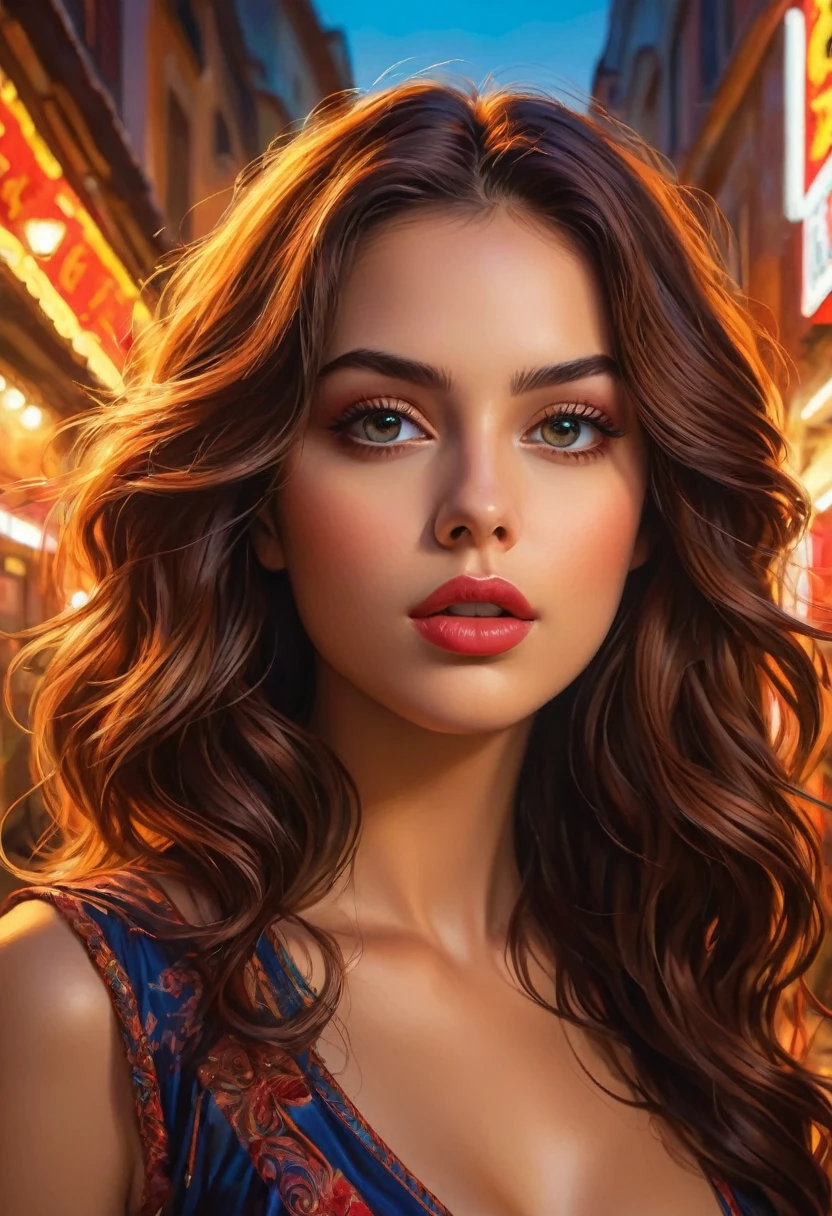 (mais alta qualidade,4k,8K,high resolution,Obra de arte:1.2),muito detalhado,(realista,photorealista,photo-realista:1.37),figura detalhada, cores vibrantes, Intense lighting effects. Here is the prompt for the given theme:
"A beautiful girl with detailed facial features, incluindo lindos olhos, um nariz delicado, and seductive lips. She is the centerpiece of the work, exuding an erotic vibe. The art features a high level of detail, providing an ultra-detailed representation of the figure . The colors used in the art are vibrant and vivid, criando um efeito visualmente cativante. The lighting effects in the artwork are intense and dramatic, adding depth and dimension to the overall composition. The medium used to create the artwork is a combination of digital illustration and sensual fine art painting.. The overall image quality is of the highest caliber, with a resolution of 4k or 8K, and has a realistic and photorealistic aesthetic, capturing every intricate detail of the girl's form and creating a Obra de arte that is visually stunning. The color palette used in the art is rich and diverse, incorporando uma ampla gama de tons sedutores. The lighting of the artwork is carefully designed to accentuate the girl's features and create a mesmerizing atmosphere... The work depicts an erotic scene that can be both sensual and captivating., invoking strong emotions in the viewer. The overall composition is balanced and harmonious, focusing on the girl's allure and captivating presence. This work of art showcases the beauty and allure of the female form in a distinctive and eye-catching way.."