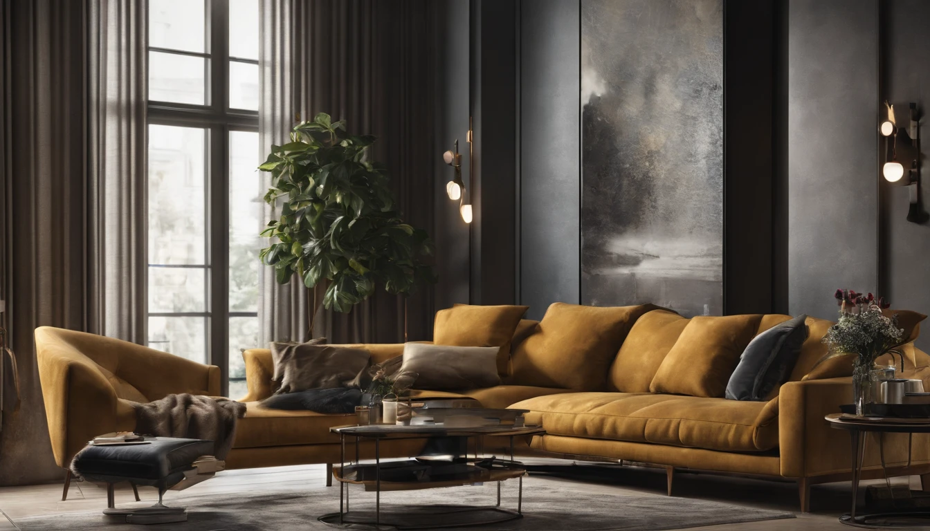 Living Room, Hanging Paintings, Abstract art