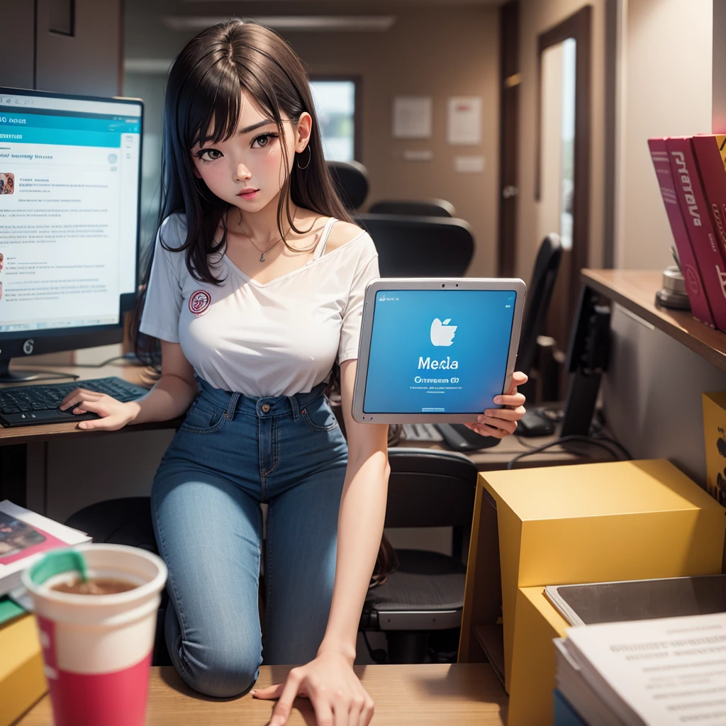 Advertisement, to promote social media company