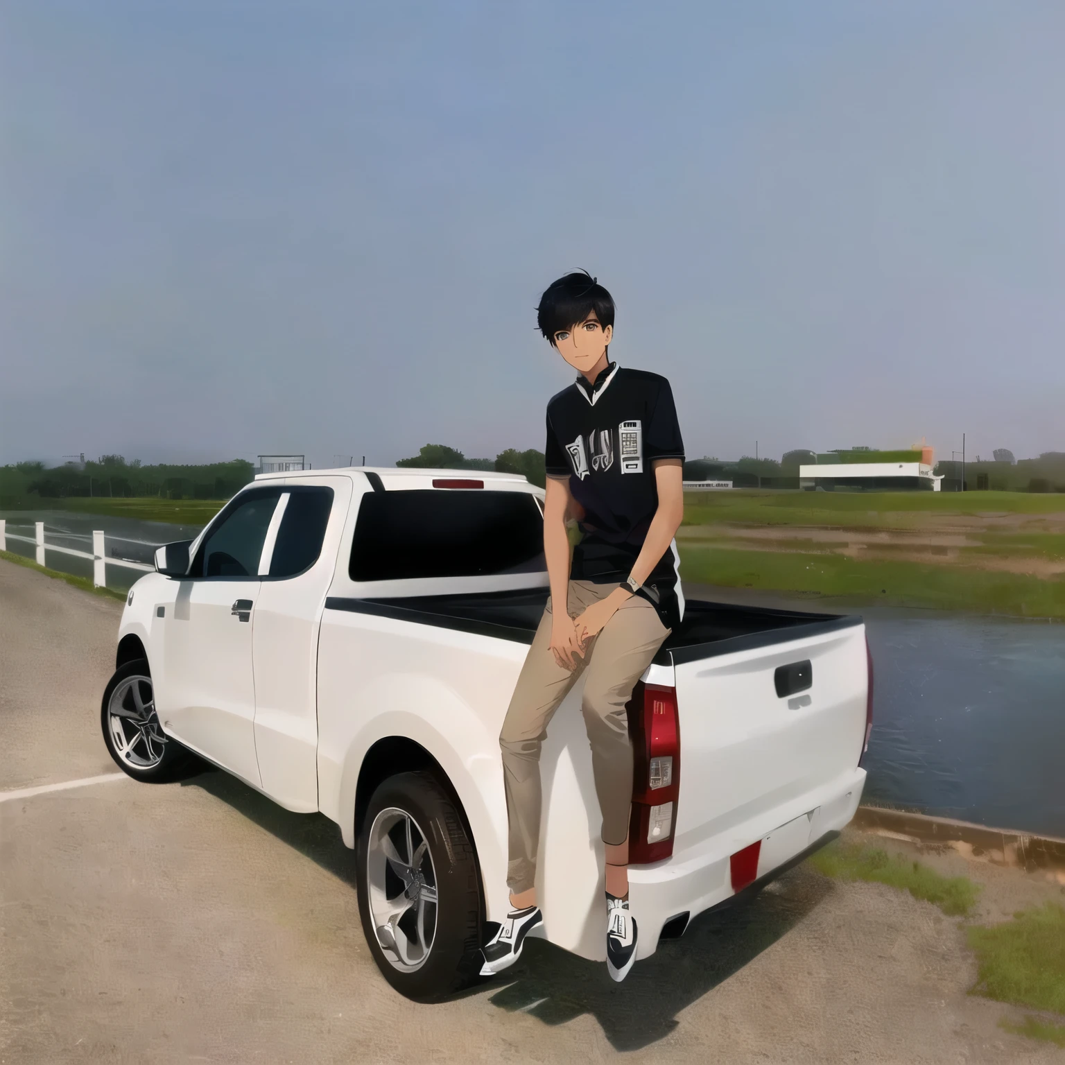 Aarav sits in the back of a white truck., Thawan Duchanee, Profile picture 1024px, Profile picture, Very clear picture., Niwan Chandra, front profile!!!!, High quality upload, High quality images, online, 8ก!!, very powerful, Xindong Chen, full body image, Li Zixin