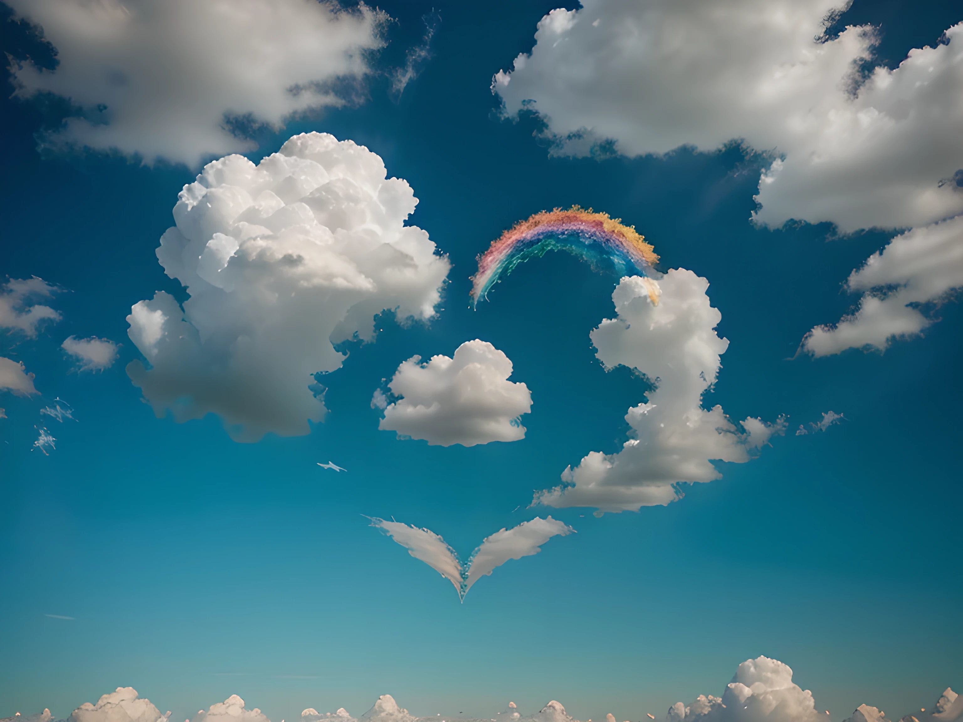 Cloud Heart, sky, colorful