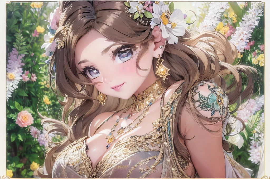 50 year old mature woman, Looking at the audience, Attractive breasts,Sensual curves、bubble、Full Body Shot,Nightgown, Charming smile, Thick lips, plump唇, blush, Looking at the audience, Provocative expression, Beautiful Hairstyles, Cleavage, plump、Curvy Hips、Attractive face、Mischievous face、Sexy Lingerie、An inviting gaze、Expressing emotions、colored feather, Money属装飾品, particle, Light, (masterpiece, highest quality, highest quality, Official Art, beautifully、aesthetic:1.2), (1 girl:1.3), Very detailed,(Fractal Art:1.1),(colorful:1.1)(flowerズ:1.3),Most detailed, (Dynamic pose), (Shiny skin), (Many colors :1.4), ,(Earrings:1.4), (feather:1.4),masterpiece, 30~40 years, Mr.々Hair style,Moneyのヘッドバンド,Tulle covers the chest,Perfect balance, Detailed details of the garment,marble,cinematicLighting, Film Grain, contrast of Light and dark,High detail,(((Gorgeous Accessories))))、Openwork decoration,(((See-through dress)))、(((Anatomically correct body))) ,1 girl, (High resolution), (8k), (Very detailed), Perfect Face, Beautiful eyes and face, (((highest quality))), (Very detailed), Detailed face and eyes, Beautiful Eyes,(((Sexy pose,Beautiful Eyes、Transparent double eyelids、(((Super gorgeous background)))、Bright Eyes,Money,diamond,gem,Body Chain,Luxury Accessories,beautifully、aesthetic,flower、(((Super gorgeous background)))、Bright Eyes
