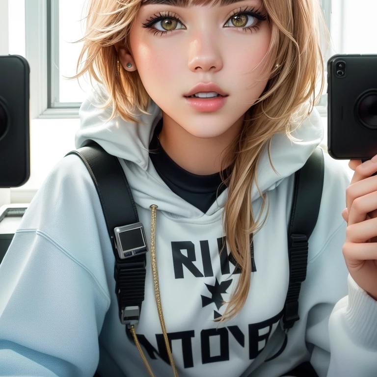 a closeup of a person on a cell phone with a text message, Tik Tok video, historia de instagram, low quality video, with filtro de instagrams, isabela moner, she is in front of the camera, Lalisa Manobal, metraje de baja calidad, memes, Tik Tok, filtro de instagram, nodded, she is approximately 1 6 years old, youtuber, nicovideo