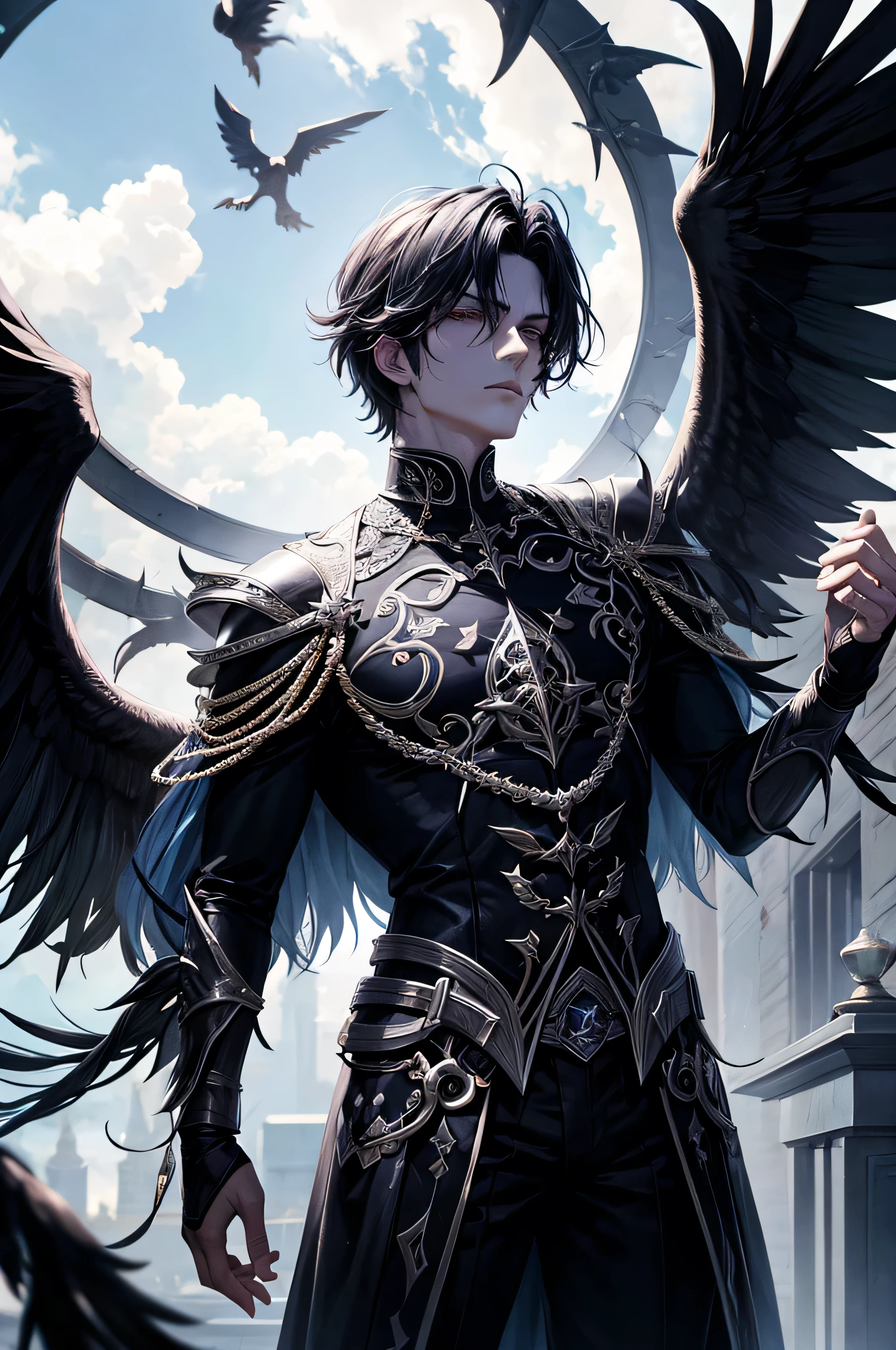 a celestial being that he became a menacing dark angel and he's a man