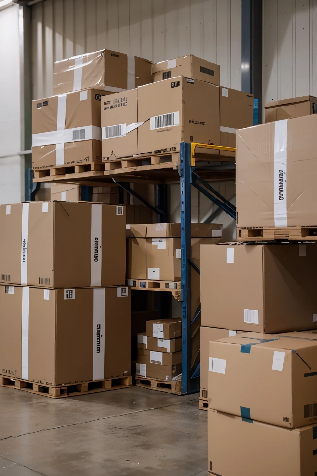 simple representation of a logistics warehouse