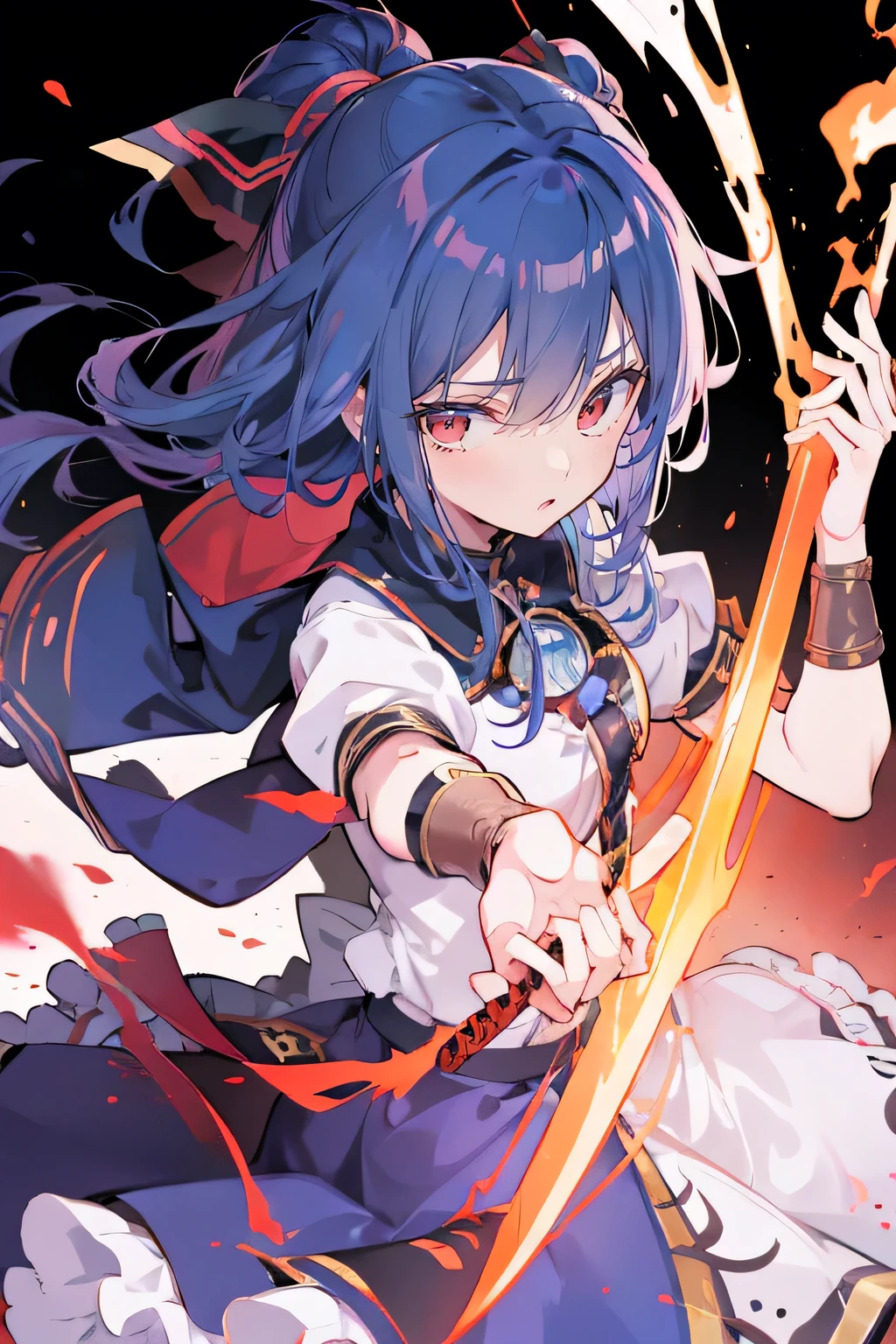 Anime girl holding a sword in the fire, Animation by Shitao, Pixiv competition winner, Fantasy Art, Anime epic artwork, 4k Anime Wallpaper, Anime Art Wallpaper 4k, Anime Art Wallpaper 4K, Anime Wallpaper 4 k, anime art wallpaper 8 k, Anime Wallpaper 4k, Bad guy anime 8k, Anime Wallpaper, Anime Wallpaper