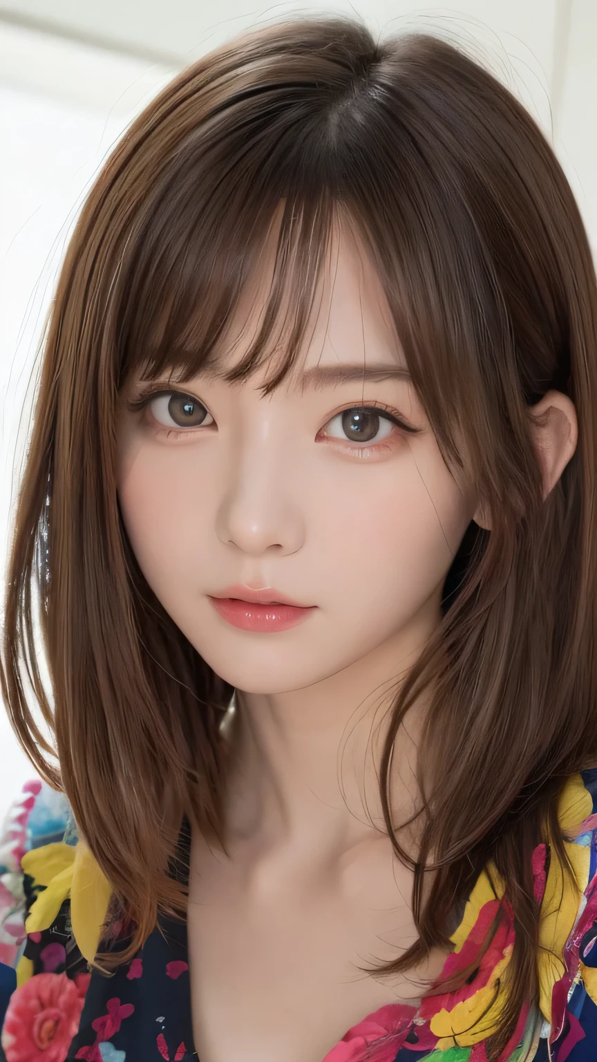 (masterpiece、highest quality、Official Art:1.2)、(colorful)、Who should watch it?'Looking、1 girl、Portraiture、alone、Colorful floating on water、Random sexy poses、Peekaboo、Point to your cheek
,big eyes , face close up,