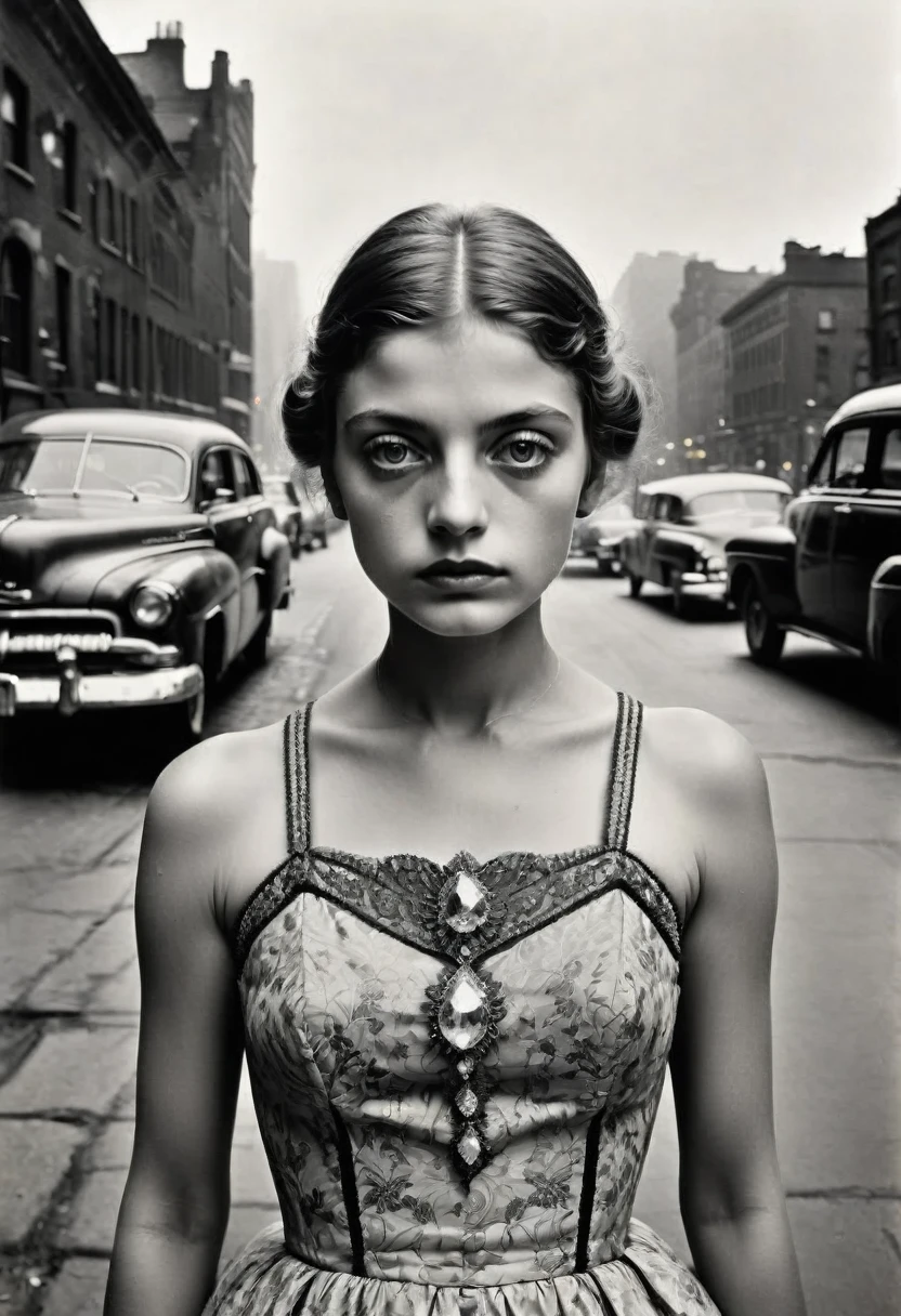 B&W, by diane arbus, best quality, masterpiece, very aesthetic, perfect composition, intricate details, ultra-detailed