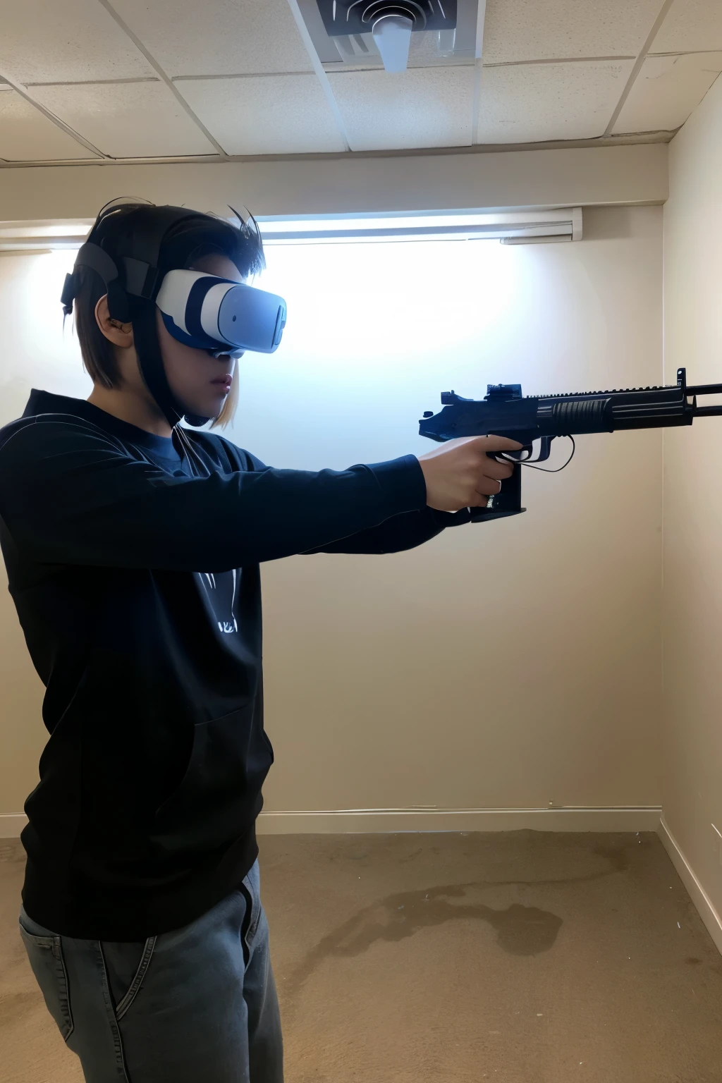 Shooting a gun in a VR game