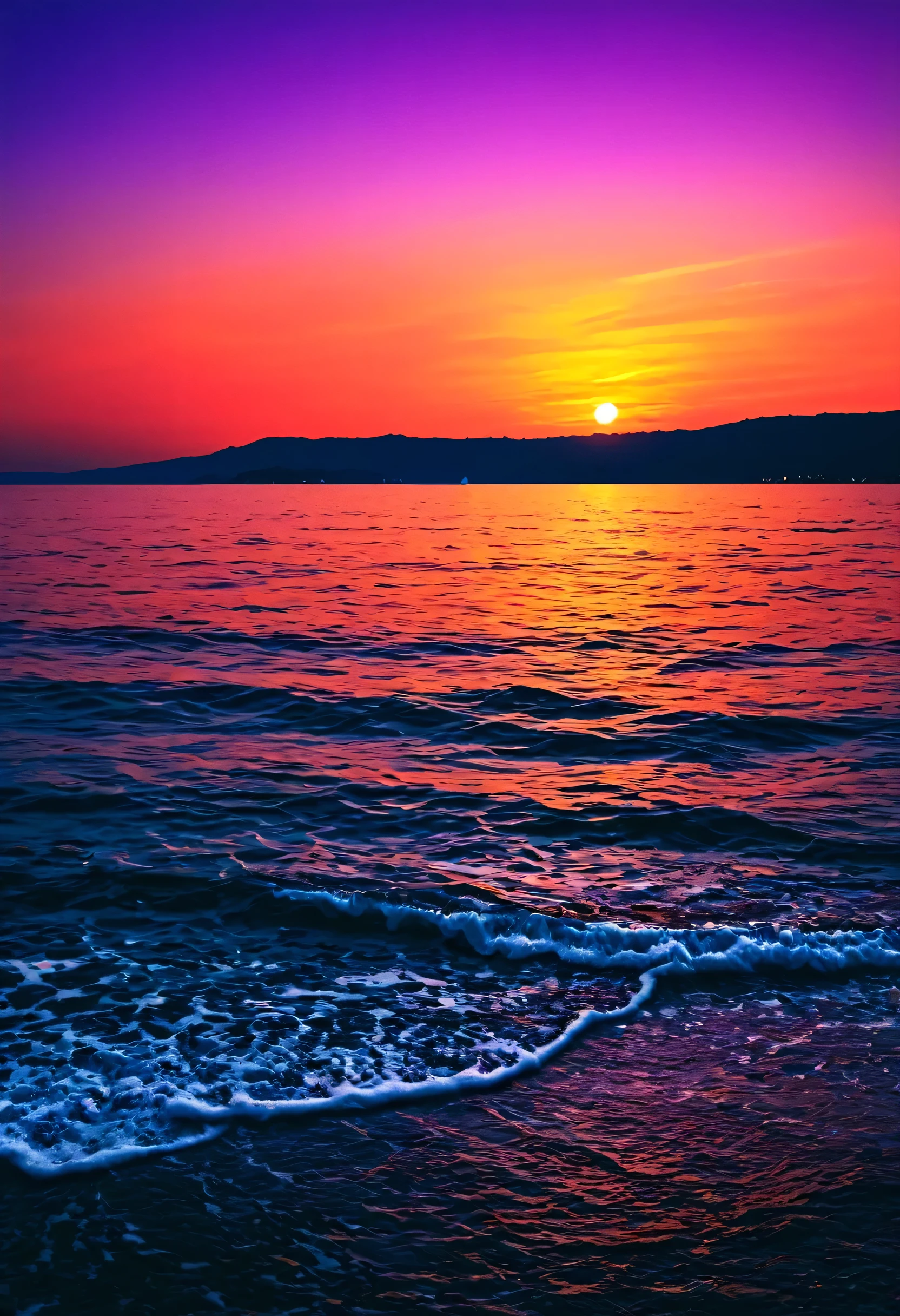 Beautiful sunset by the sea