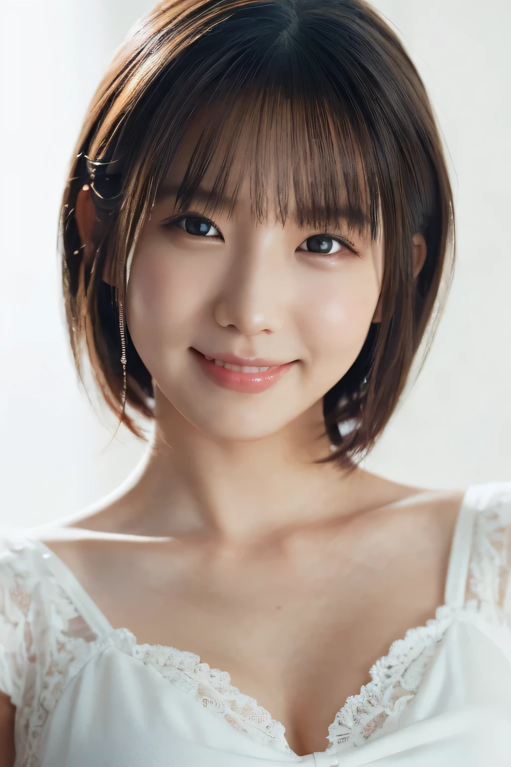 One Girl, (Wear stylish spring clothes:1.2), (Beautiful Japanese idol portrait photos),
(Simple light color background:1.3), 
(RAW Photos, highest quality), (Realistic, photo-Realistic:1.4), masterpiece, 8K Portrait,
Very delicate and beautiful, Very detailed, 2k wallpaper, wonderful, In detail, Very detailed CG unity 8k wallpaper, 
Very detailedな, High resolution, 
Soft Light, Beautiful detailed girl, Very detailed eyes and face, Beautiful and sophisticated nose, Beautiful details,
Cinema Lighting, Perfect Anatomy, 
Slender body, Flat Chest, Semi-short hair, Parted bangs, Bokeh, Dynamic Angle, A light smile,