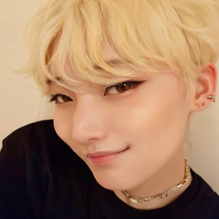 un primer plano de una persona con un collar en el cuello, Sunoo, kim Sunoo,kim Sunoo \his right eyelid is swollen, headshot foto de perfilture, pale korean adorable face, kim Sunoo, imagen de perfil, kim Sunoo, Kim Sunoo\los labios carnosos, Kim Sunoo, Kim Sunoo de pelo negro, Kim Sunoo foto de perfil