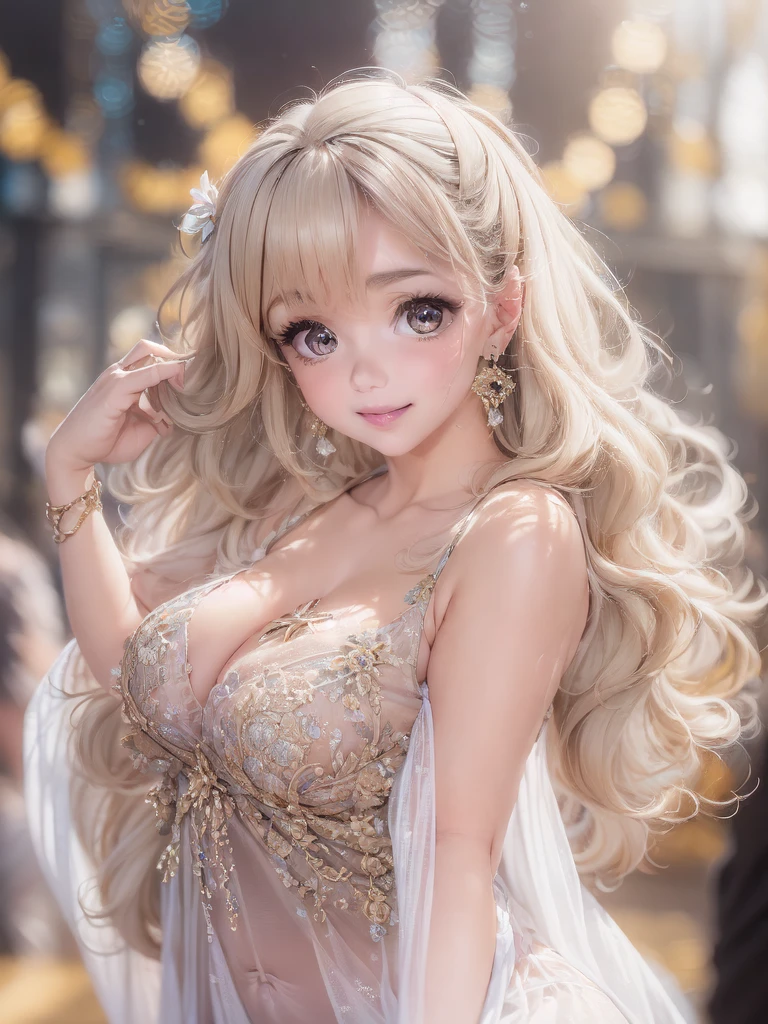 50 year old mature woman, Looking at the audience, Attractive breasts,Sensual curves、bubble、Full Body Shot,Nightgown, Charming smile, Thick lips, plump唇, blush, Looking at the audience, Provocative expression, Beautiful Hairstyles, Cleavage, plump、Curvy Hips、Attractive face、Mischievous face、Sexy Lingerie、An inviting gaze、Expressing emotions、colored feather, Money属装飾品, particle, Light, (masterpiece, highest quality, highest quality, Official Art, beautifully、aesthetic:1.2), (1 girl:1.3), Very detailed,(Fractal Art:1.1),(colorful:1.1)(flowerズ:1.3),Most detailed, (Dynamic pose), (Shiny skin), (Many colors :1.4), ,(Earrings:1.4), (feather:1.4),masterpiece, 30~40 years, Mr.々Hair style,Moneyのヘッドバンド,Tulle covers the chest,Perfect balance, Detailed details of the garment,marble,cinematicLighting, Film Grain, contrast of Light and dark,High detail,(((Gorgeous Accessories))))、Openwork decoration,(((See-through dress)))、(((Anatomically correct body))) ,1 girl, (High resolution), (8k), (Very detailed), Perfect Face, Beautiful eyes and face, (((highest quality))), (Very detailed), Detailed face and eyes, Beautiful Eyes,(((Sexy pose,Beautiful Eyes、Transparent double eyelids、(((Super gorgeous background)))、Bright Eyes,Money,diamond,gem,Body Chain,Luxury Accessories,beautifully、aesthetic,flower、(((Super gorgeous background)))、Bright Eyes、(((Chubby)))