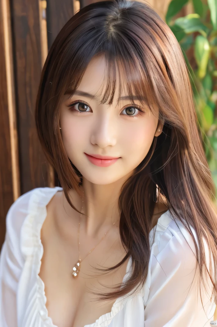 (((8ｋ,Attention to detail,Attention to detail、highest quality，masterpiece,Attention to detail,alone))),RAW Photos & Realistic atmosphere,Beautiful dark eyes,Mouth Details,Glossy lips,Thin eyebrows,beautiful Eyes、Soft white skin that shines in every detail、Her deep black eyes are very beautiful,Lip details、Very beautiful face,Very beautiful face、Lively Faces,beautiful, Glistening lips,beautiful Eyebrows,Infinite Reality, Realistic Young Gravure Idol,Very cute woman , Young Gravure Idol, Young Gravure Idol, とても美しくてかわいいbeautiful 21 year old beauty,Incredibly beautiful and elegant，beautiful 21 year old beauty,Natural soft light,（Shiny Hair,,beautiful and kind eyes：1.5）,A kind smile,Shapely breasts,Long Hair,beautiful posture,No makeup,Take a quick look at the camera,Red Shirt，