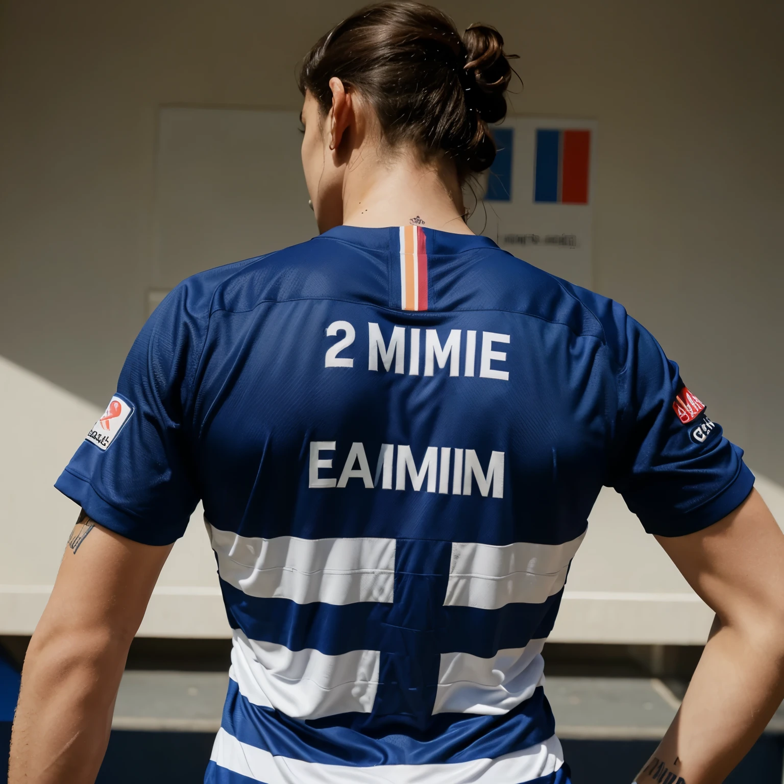 You can generate the image of the back of the PSG jersey with emin written above and the number 29 at the bottom of the writing