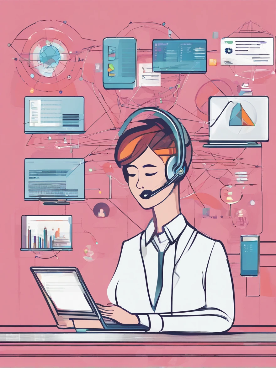 Technical support customer service concept, software engineer using laptop computer with customer support and global network, internet technology, it support, digital system service
