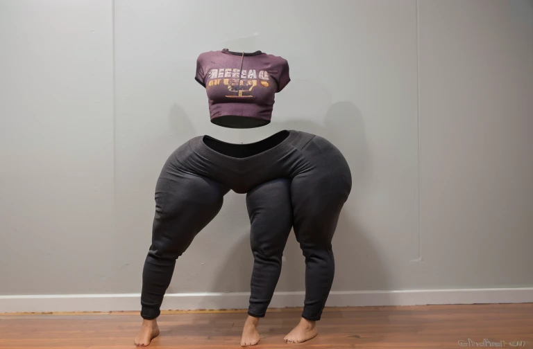 Full body shot of Living yoga pants, thick muscular legs, many legs, extra legs just bottom half, many extra megs, four legs
