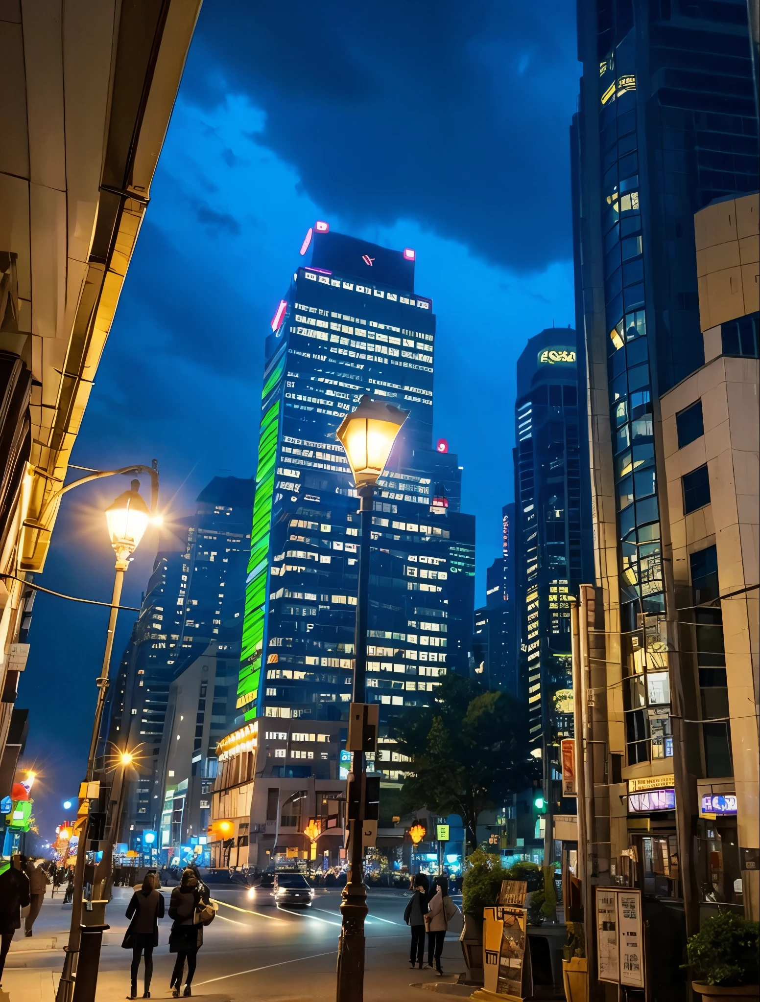 City of night、Window light、street lamp、Is beautiful、Fantasy、