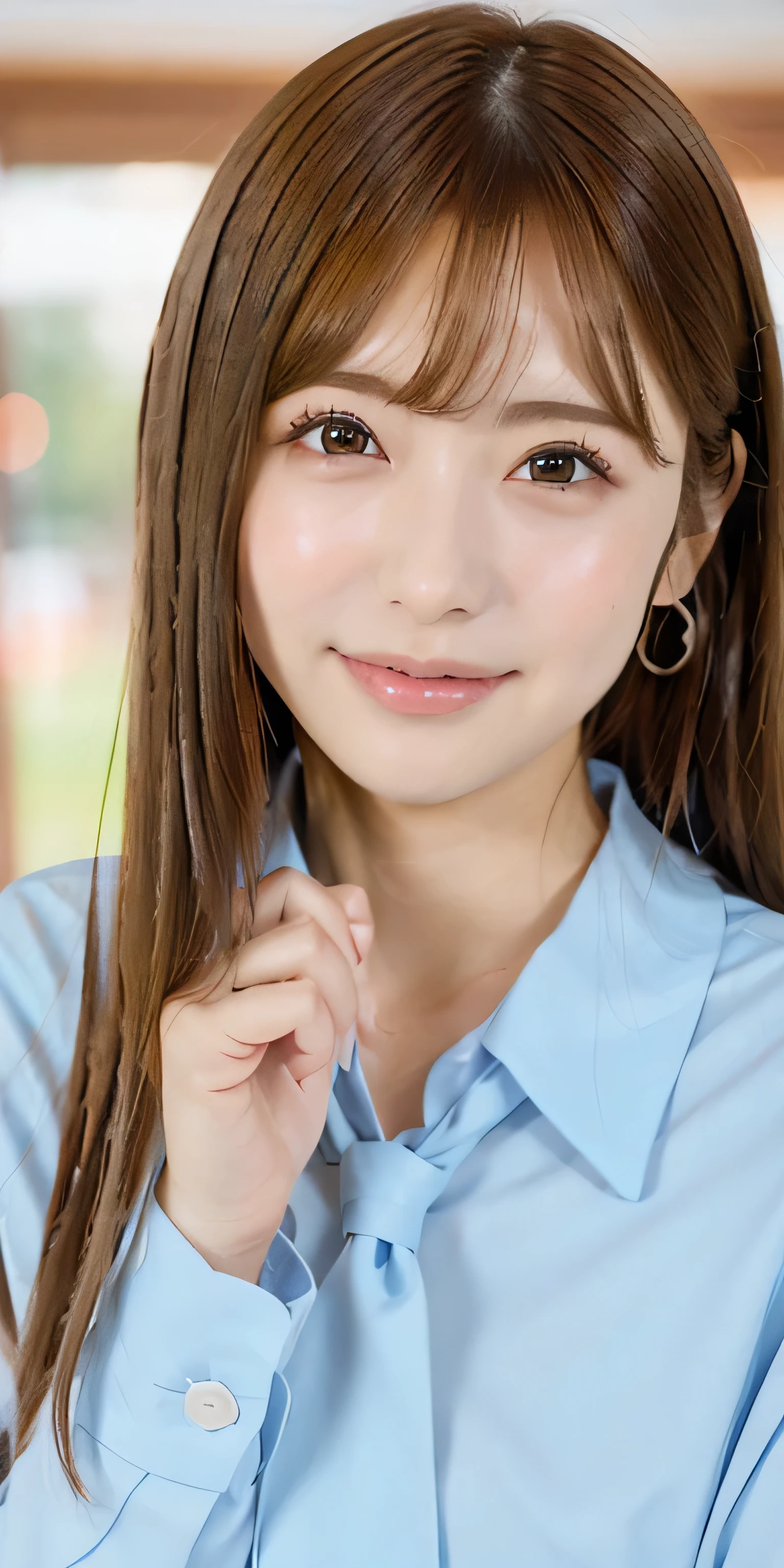 Uruchan-6500-v1.1, (RAW Photos:1.2), (Realistic:1.4), Beautiful detailed girl, Very detailed eyes and face, Fine and beautiful eyes, File size is big, (big), High resolution, Very detailed, highest quality, [masterpiece:1.6], [JK Uniform], shape, Very detailed, CG, The finer details, highest quality, Highly detailed CG uniform 8k wallpaper, Cinema Lighting, 1 girl, ************, cute Japanese , perfect shape, [unbuttoned White school blouse], big firm chest, [Huge breasts, Heavy chest: 1.6], Cute droopy eyes, beautiful big eyes, White school blouse, See-through bra, Sweaty and wet, [sexual excitement: 1.1], [sexual excitement: 1.1] Lying in bed: 1.5], Raised hand,  tie a ribbon around the neck, smile, (The whole body is wet), Shining Eyes