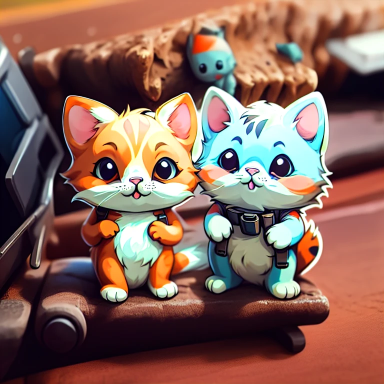 stickers, animal, cute, anime, goggles, military