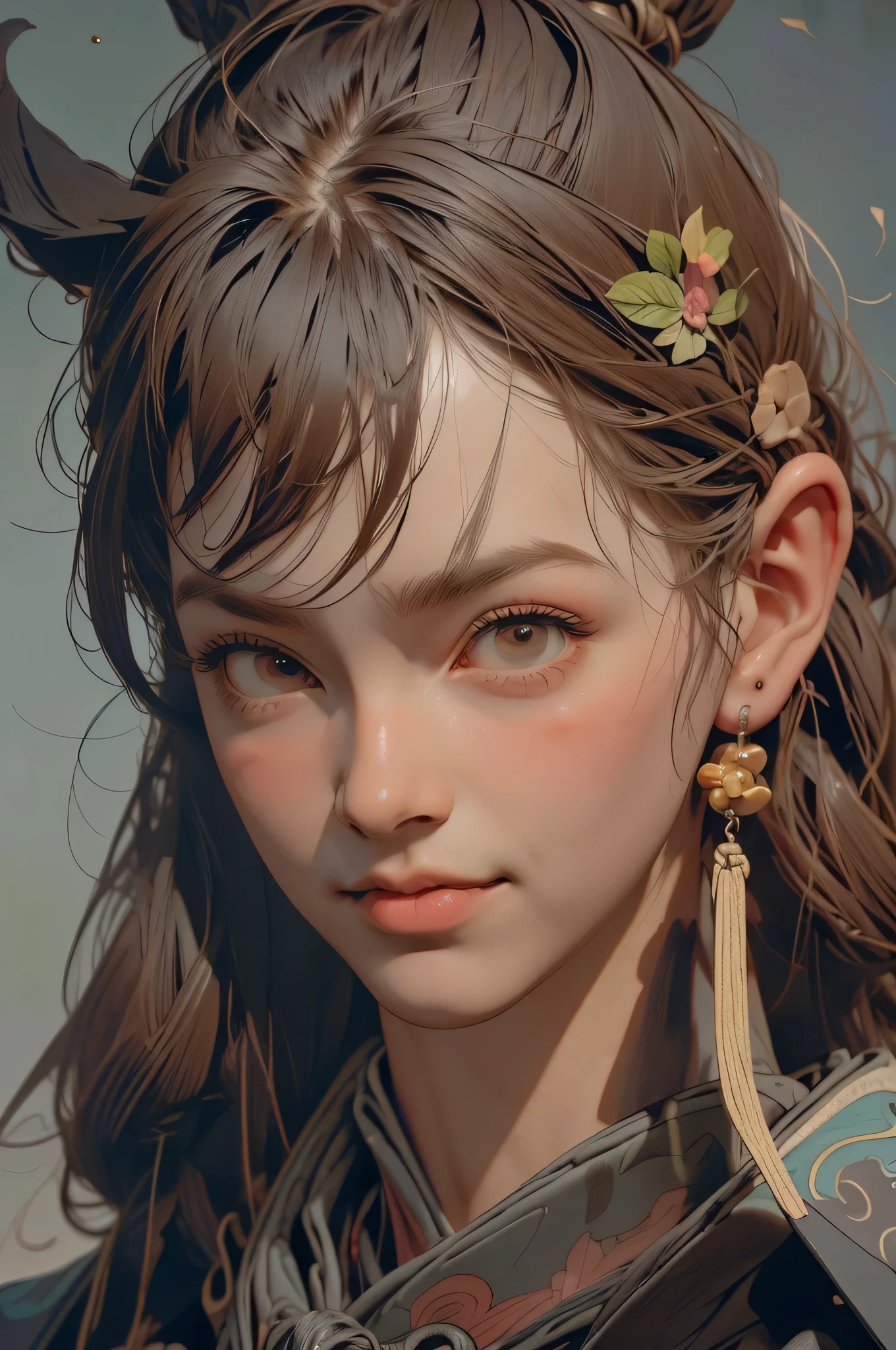 full height , черные hair, hair, shudder, long eyelashes, solid round eyes, fake animal ears, A slight smile, blush for ears, fang, Surrealism, shadow, anaglyph, stereogram, Tachi-e, throw, Atmospheric perspective, Art deco, Dutch Golden Age Painting, Depth of field, anime style, pop art, 8K, Super Detail, accurate, Best quality, Anatomically correct, award-winning, HD, accurate