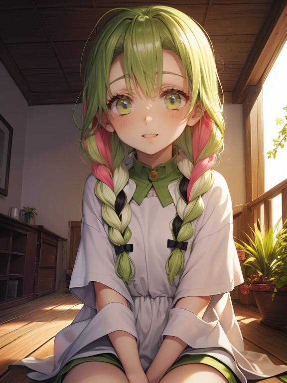 Mitsuri Kanroji, mitsuri kanroji, trenza, cabello degradado, (ojos verdes:1.5), pelo verde, pelo largo, mole,  lunar debajo del ojo, pelo multicolor, cabello rosado, twin trenzas, two-tone hair
ROMPER looking at viewer,
ROMPER indoors, piscina,
ROMPER (obra maestra:1.2), mejor calidad, high resolution, fondo de pantalla de unidad 8k, (ILLUSTRATION:0.8), (Hermosos ojos detallados:1.6), cara extremadamente detallada, perfect lighting, CG extremadamente detallado, (manos perfectas, perfect anatomy), lindo 🥰