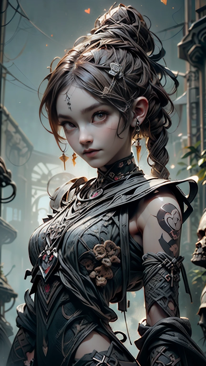 (sonrisa mostrando los dientes:1.3),(Shibuya gal:1.5)、(lolita punk rock gothic :1.4 )、(moda gotica:1.4)、(neogothic:1.3)、(Fine-grained denim vestido:1.4 )、(Vistiendo una sirvienta steampunk detallada en mezclilla y blanco.:1.5)、! Fondo de cementerio de calaveras grandes :1.4), (cuello y mangas de encaje:1.1)、(calcetines hasta la rodilla de mezclilla:1.3)、(dark fantasy cemetery background :1.4), (heart mark decoration:1.guantes de moda unrock:1.4)、(adorno de pelo de lujo:1.4)、(heart brand belt)、(Tacones altos de mezclilla)、(La ropa interior es a rayas.:1.4)、(24 years old)、((Of the highest quality、8K、obra maestra:1.3))、Belleza de abdominales delgados:1.3、(Peinado informal、enormes tetas:1.1)、vestido:1.1、super small face、Ojos estrechos、double eyelid、una sonrisa descuidada、Esbian de cuerpo completo、dynamic angle、de cerca、filtro completo、fondo borroso、bokeh、hora azul、Textura detallada de la cara y la piel.、ojos detallados、,(Colas gemelas:1.3)、(golden brown hair:1.3)、idol engraving、(El fondo es cementerio tenebroso piedras grandes :1.4 )、(adelgaza tus piernas:1.4)、(Cuerpo delgado:1.3)、(clavicle:1.1), (colores brillantes), ,( ciberpunk 2.1),(cementerio V2.1), (dynamic cowboy pose)