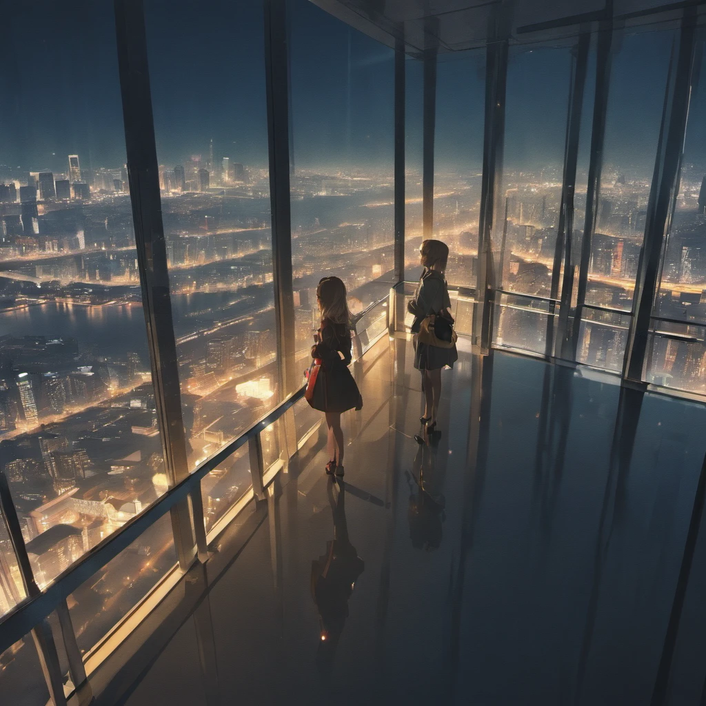 (best quality,4k,8k,highres,masterpiece:1.2),ultra-detailed,(realistic,photorealistic,photo-realistic:1.37),Penthouse,75 floor building,city,dark room,smoking,cigarette,sliding glass doors,dimly lit room,shadows,dancing across walls,glowing ember,cigarette casting eerie light,silhouette,city twinkling like sea of stars,horizon,mesmerizing allure,cool night air,cracked glass doors,distant noises,whispers,bustling city life,sleek modern decor,owner's taste for luxury and sophistication,solitude,contemplation,hint of melancholy,figure's gaze distant,cigarette burning slowly,smoke curling upwards like ghosts in the night,atmosphere heavy with sense of mystery and intrigue,veil of allure and intrigue