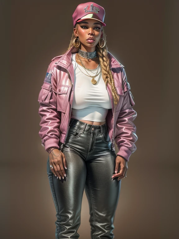 {2 Pac e a Faith Evans} ( 2pac de moletom, cap, corrente de outro),(Faith Evans legging preto de couro, short pink wool jacket, sensual).