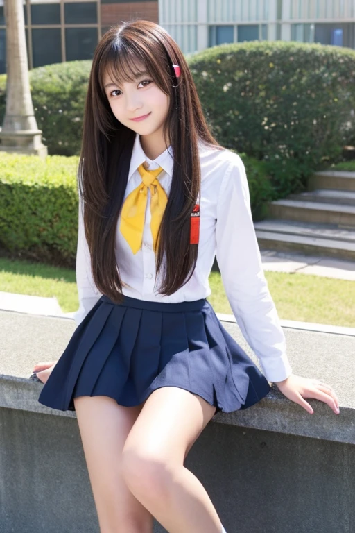 Cute Girls、Idol、high school girl、mini skirt、sit