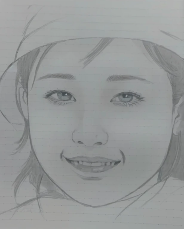 Japanese women、11. Expressing a smiling expression、Make sure the pupils and whites of the eyes are clear。more、more、more、Emphasise double eyelidoremore、Create a beautiful color photo-like image。鼻から口元にかけてmore、more、A strong smile with accentuated nasolabial folds. Accentuate nasolabial folds.。Create cute dimples on both sides