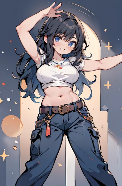 A woman with long black hair, light blue eyes, wearing a white shirt and black pants, smiling, tight pants, fat butt, white butt, beautiful butt, fat butt, beautiful butt, ass, with her back to me, her back to , buttocks, butt, camel toe, pubic mound Du Qiong, anime girl, blush, tenderness, smile, high quality, don't show excessive composition problems, masterwork, skin Fair, smooth skin, clear pupils, high-definition picture quality , perfect composition, fine characterization, extreme details, coordination of light and shadow, precise body proportions, (correct proportions of facial features), (exquisitely sculpted face), epic works, 8K, (Masterpiece), (High Quality), (Super Detailed), ((Illustration))