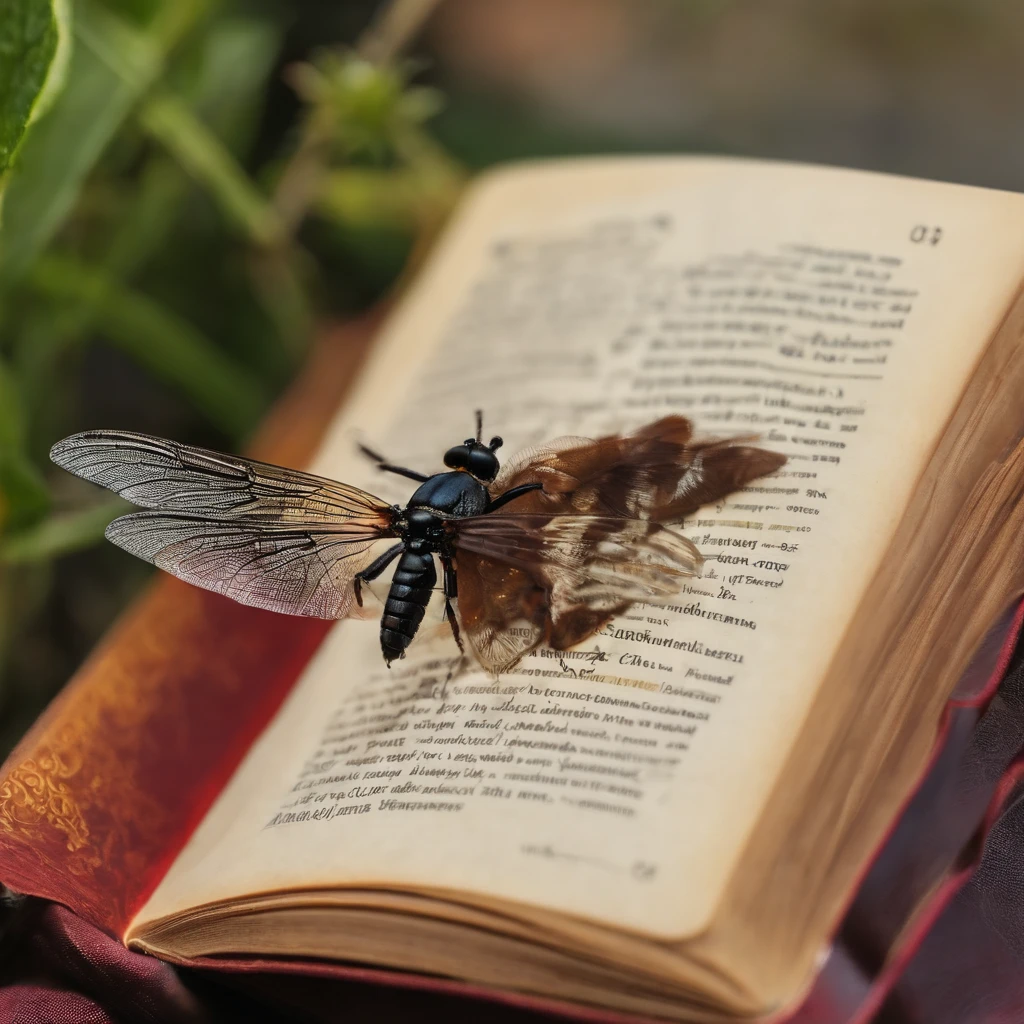 Insects reading books、insect、Serious expression