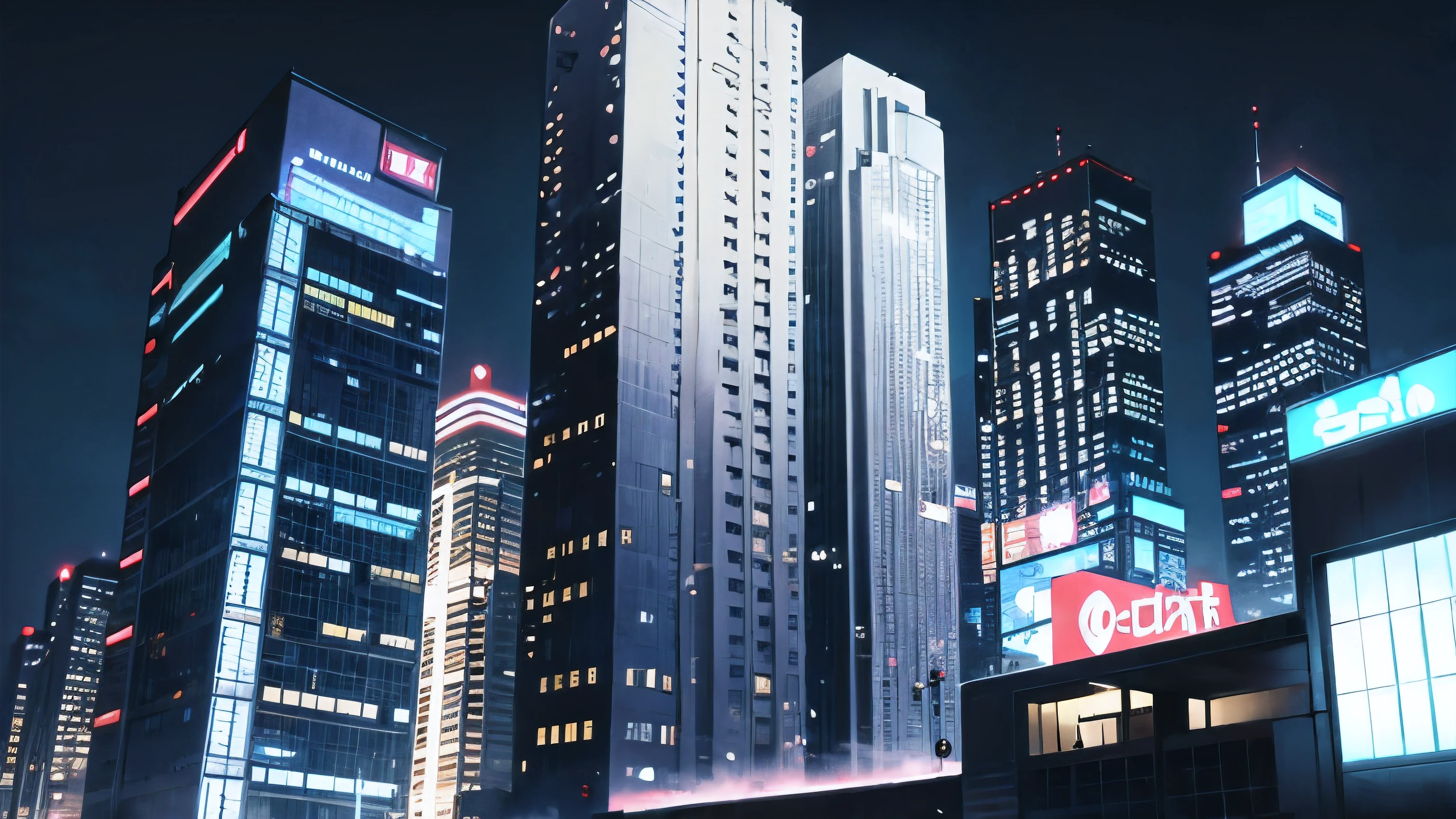 Buildings of the near future、night