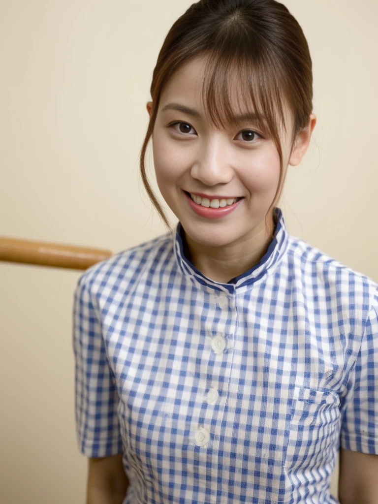 masterpiece, highest quality, (Seductive saleswoman:1), ((Portraiture:1.3)), smile , Hyper detail on skin, Cleans pores,Stick your butt out,Beautiful young Japanese MILF, 40 years old, Perfect Face, Looks great, (Detailed facial features), Clean and nice face,Big Breasts