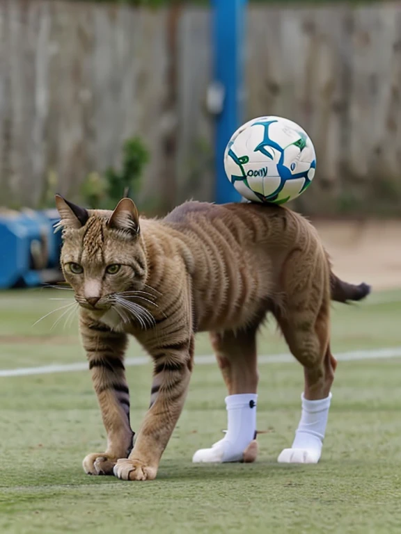 gato jogando bola
