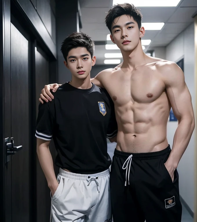 2 young handsome Chinese guy cuddle,naked, 20yr old,police officers,Interpol,hallways,The gun is handsome,musculous, strong sport body, muscular hairy bodies, dark skin, Sexy police (Fine eye 1:3)Seduce, Sex Appeals, Alafard man shirtless carrying a backpack, muscular body, handsome, manly, inspirite by Zhang Han, Cai Xukun, Kim Do-young, Inspired by Bian Shoumin, Inspired by Xiao Yuncong, yihao ren, yanjun cheng, jinyiwei, inspired by Huang Gongwang, xintong chen, Li Xian, Wang yi bao, bare big chest abs, naked chest, naked butts, nice big shape dick, Super long big dick masturbate , wearing nothing , Black eyes, look at the camera,full bodyesbian, cuff the hands,