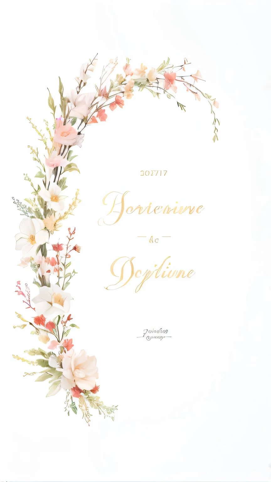 il y a une couronne de fleurs avec une citation dessus, magalie villeneuve, appareil complet, realism, Jacqueline E., Full image, bohemian floral vines, nouveau realisme decollage, taquin, catalogue raisonne, de Camille Bouvagne, ligne claire, beaucoup de détails, Ambiance lumineuse, bordure et fond blancs